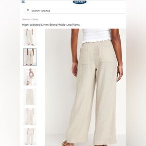 Old Navy high waist wide leg linen pant